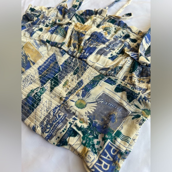 Urban Outfitters Blue Valentina Travel Soft Bustier Crop Top - Picture 10 of 16